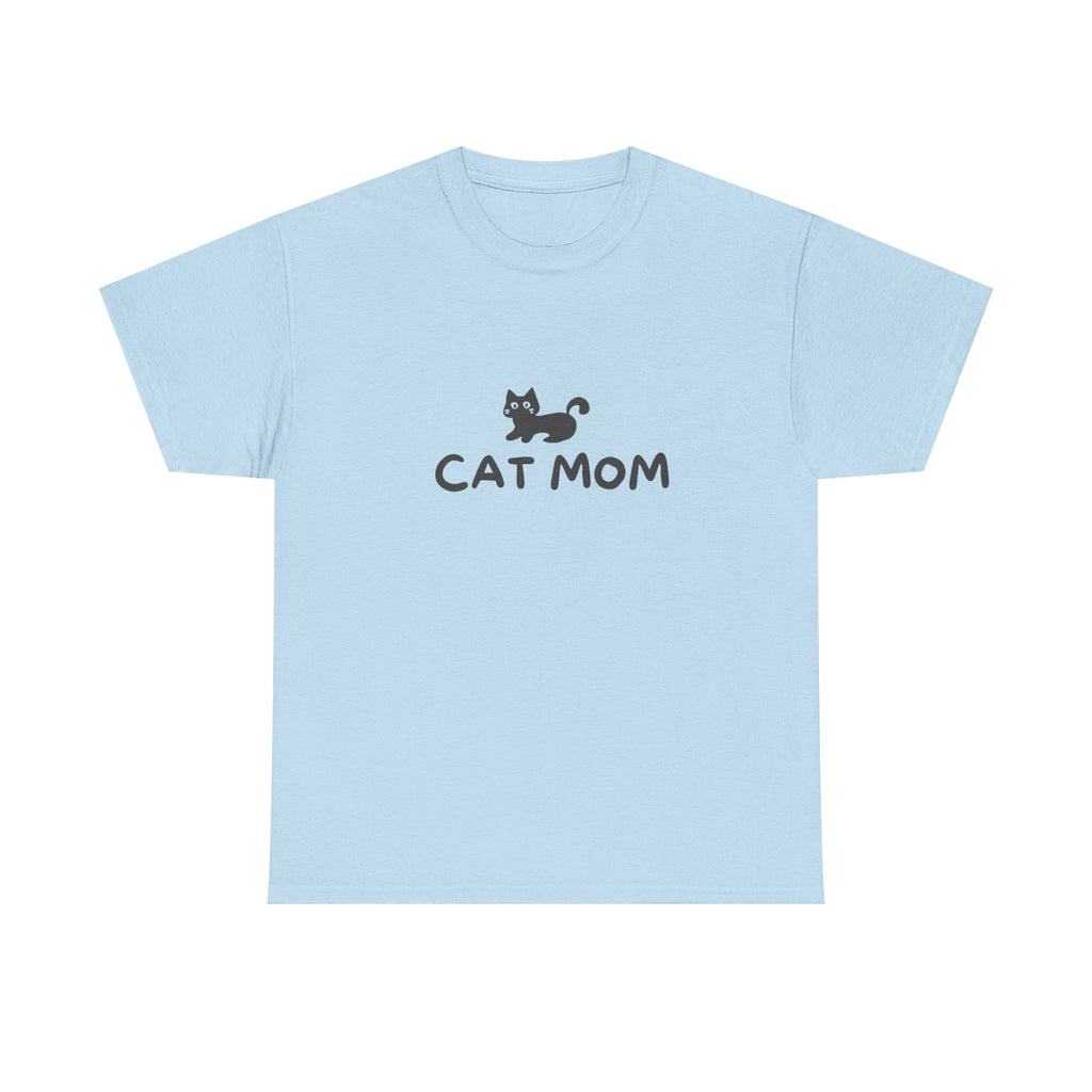 Cat Mom Women's Heavy Cotton Tee, Funny Pet Owner Gift, Cat Lover Apparel