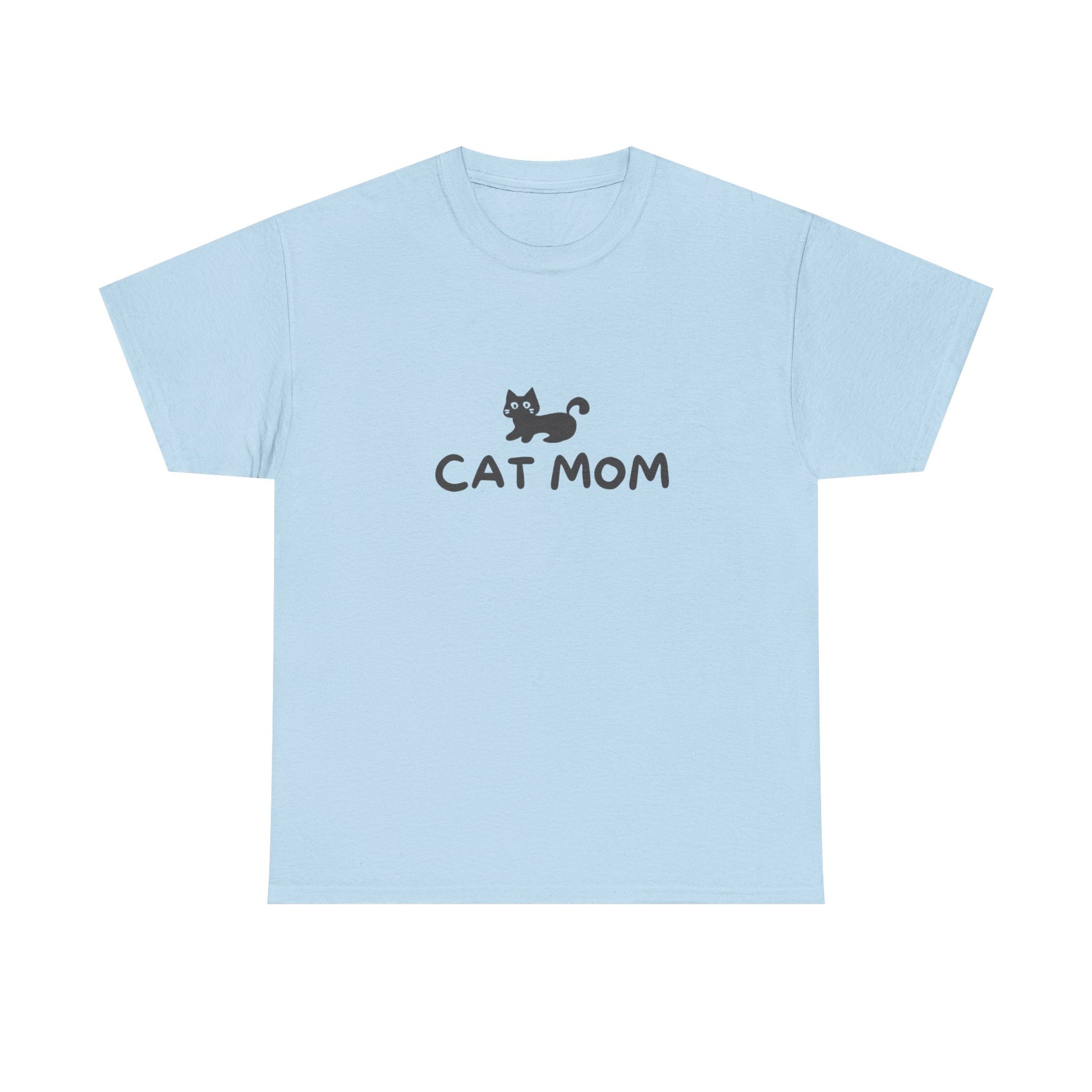 Cat Mom Women's Heavy Cotton Tee, Funny Pet Owner Gift, Cat Lover Apparel